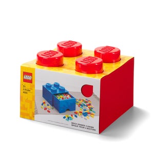 LEGO - 4 KNOBS BRICK 1 DRAWER BRIGHT RED (1) ML